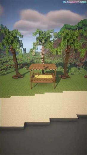 [Tropical Vibes] Palm Tree Beach Gazebo Build! 🌴✨ #Minecraft #minecraftbuilding #minecrafttutorial