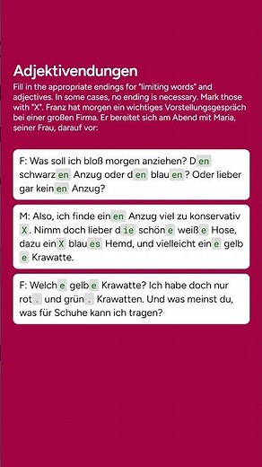 Übungen Grammatik & Leichte Sprache: Adjektivendungen