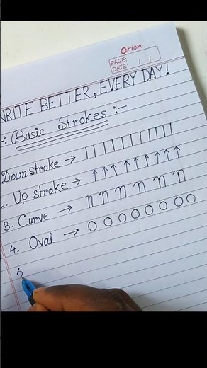 Basic Strokes for Beautiful Handwriting | Improve Writing Step by Step