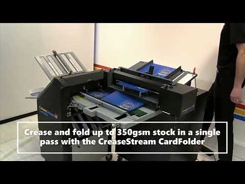 CreaseStream CardFolder creasing and folding in a single pass with the Auto-feed MkII