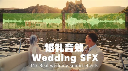 Wedding SFX 120个热门婚礼短片剪辑欢呼声、掌声、笑声、氛围、烟花、相机、齿轮咔嗒运动、转场过渡MP3/WAV音效素材包 Wedding SFX