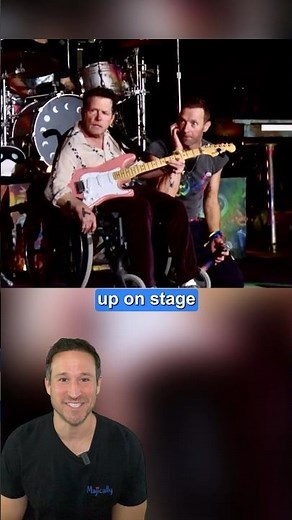 Michael J. Fox plays guitar at Coldplay concert ❤️