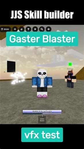 [JJS SkillBuilder]vfx test Gaster Blaster💀#jjs#skillbuilder#undertale#sans#jujutsushenanigans#roblox