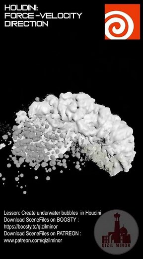 HOUDINI: FORCE VELOCITY DIRECTION | 3D, VFX, Animation , Dynamics and Simlation Lessons
