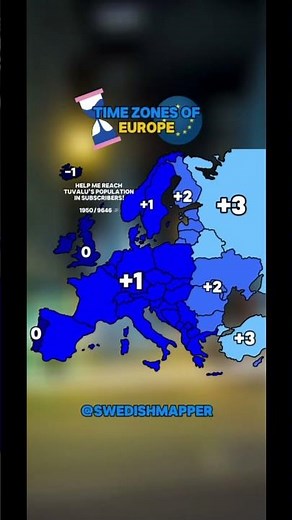 Timezones of Europe 🇪🇺 #geographythroughmaps #mapping #europe #map #geography #swedishmapper #time