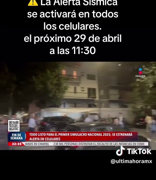 ⚠️ La #AlertaSísmica se activará en todos los celulares con #SASSLA APP el próximo 29 de abril a las 11:30 am. #simulacronacional