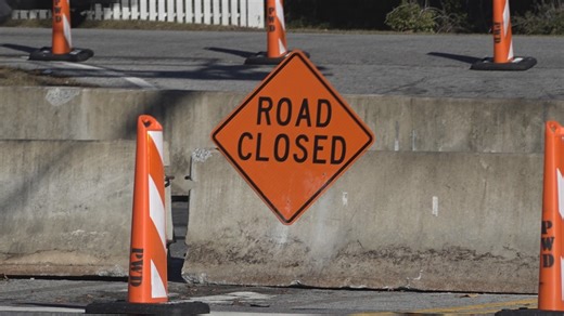 Car falls off trailer causing major power outage and road closures overnight. Bridge still closed, power restored