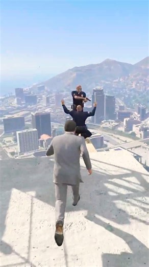 michael vs police parkour #gta #parkour