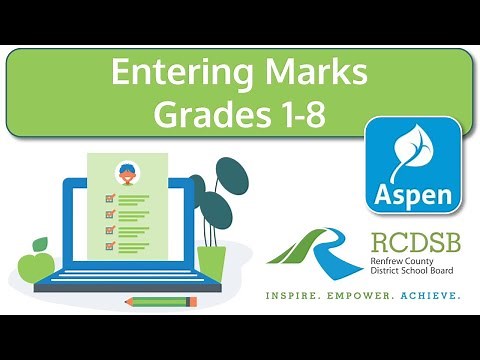 Aspen Report Card Entering Marks—Grades 1-8