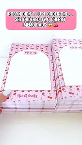 Omg! Let’s package Robyn’s order together 🍒✨ She grabbed TWO of our very first Cherry Memo Pads 😭🥹 My heart is so full! Robyn, thank you for supporting this new chapter. I hope these cuties bring joy to every note you write! 💌 | Asmr Packaging