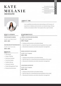 Modern Web Developer Resume Template | Editable Canva & Word CV | Tech IT Professional Resume | Minimalist Digital Download - Etsy.de