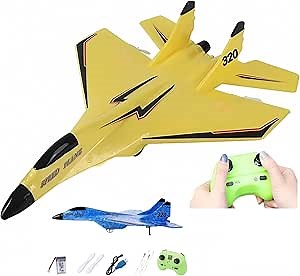 2023 New Remote Control Wireless Airplane Toy With Lights, USB Rechargeable SU-35 RC Remote Control Plane Glider, Outdoor Drop-Resistant Foam RC Air Planes Fighter Jet For Adults Aircraft Enthusiasts