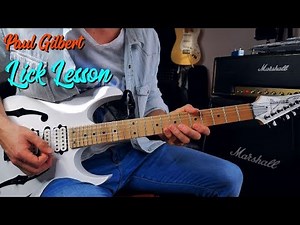 Paul Gilbert Lick Lesson - Mixing Legato and Picking - For Intermediate