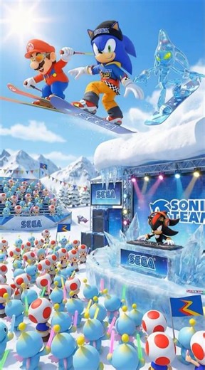 Mario & Sonic at the Winter Olympics opening ceremony #mario #sonic #olympics #sega #nintendo