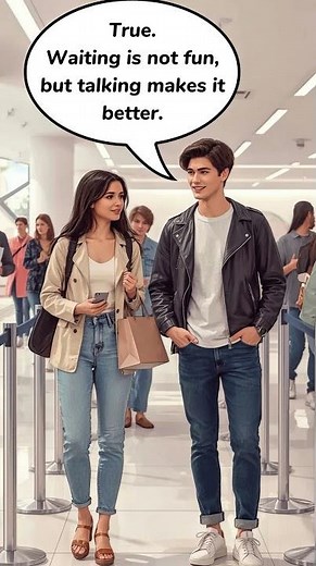 Talking While Waiting in a Queue – Simple English Conversation | Daily Speaking Practice