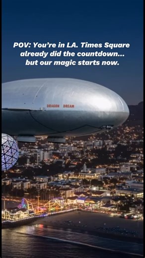 Aeros on Instagram: "Who says ball drops are just for the East Coast? With an airship that can hover in place and gently lower the moment from the sky, the West Coast can get its countdown too. As 2025 comes to a close, we’re heading into 2026 with a continued mission to create new possibilities for logistics and air mobility in the sky.🎆 Learn more about what we’re building at aeroscraft.com. #airship #balldrop #2026 #innovation #losangeles"