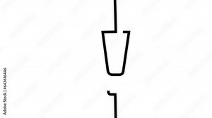 Exclamation mark exclamation point sign or warning and attention icon in flat style. This design graphic element is saved as a vector illustration Stock Video