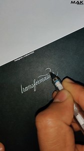 MaK World on Instagram: "Writing with white gel pen . . . Pen used : Uniball signo 0.7 mm pen (Creamy White) . . . . #Handwriting #handwritinggoals #handwritingpractice #writingdaily #pencilcalligraphy #handwritingchallenge #handwritten #handlettered #calligraphybasics #calligraphy"