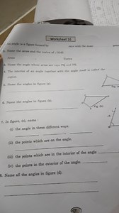 Worksheet 15: AnglesAn angle is a figure formed by __ rays wi... | Filo