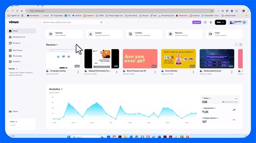 Creating a basic video in Vimeo