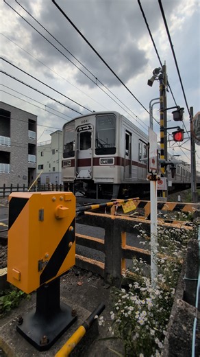 東上線第24号踏切を東武鉄道10030系電車11641F＋11445Fが警報機音と共に通過します。 Japanese Railroad Crossing ASMR #shorts