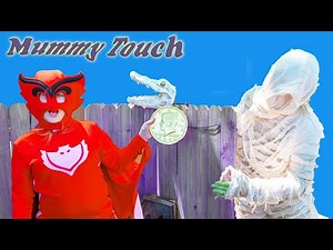 PJ Masks Catboy and Assistant Avoid the Mummy Touch to find Treasure