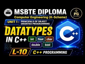 OOP C++ Lecture 10 | Data Types in C++ | Basic, Derived and User Defined Data Types