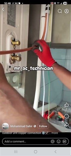 adjusting your line set to not pull away from the outside unit ....... use line set bender inserts