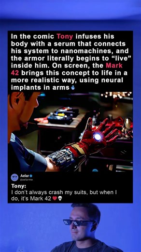 In Iron Man 3 (2013), Tony created the Mark 42 — his first fully modular suit