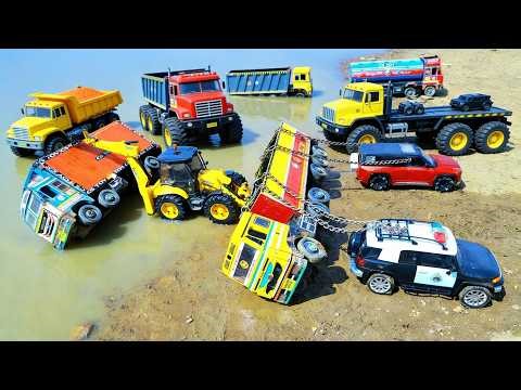 HMT Tractor ScorpioN Car Tata Petrol Tipper Accident Pulling Crane Eicher Tractor JCB 3DX ? CS Toy