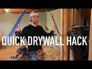 Quick Drywall Hack - How to straighten wall for drywall install
