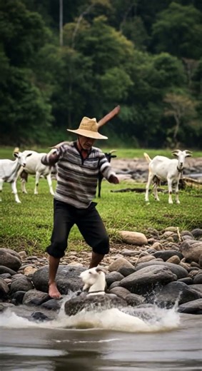 Goat Screams Loudly – Farmer Save From Python Unexpected Hero Stops Attack