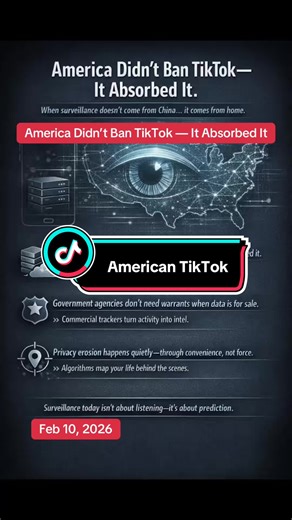 TikTok didn’t disappear. It was rerouted. What was framed as a national security fix quietly folded social media data into America’s surveillance and ad-tech ecosystem — where privacy erodes without warrants, headlines, or consent.