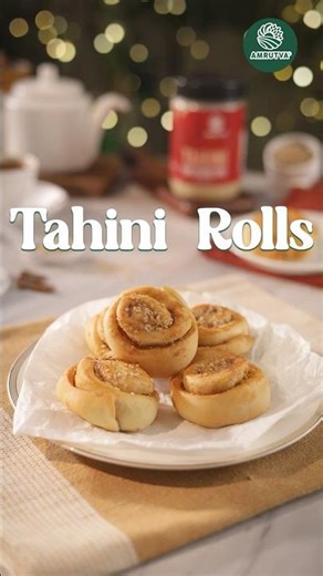 Tahini Swirl Rolls. #amrutvaheritagekitchen #tahini #rolls #tahinirecipe #healthyeating #sesame