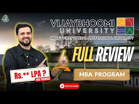 Vijaybhoomi University, Karjat | MBA Program | Full Breakdown