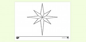 Christmas Star Colouring Sheet