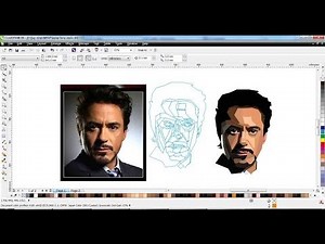 WPAP Tony Stark with CorelDraw X6 Part 1 (HD)