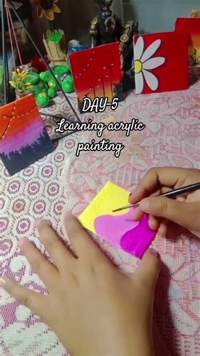 🎨 Learn Acrylic Painting Step by Step | Easy Acrylic Painting #shortfeed #trending #art