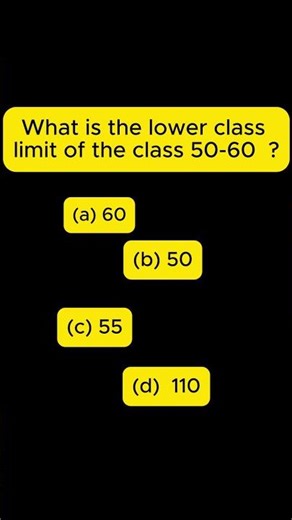 #statistics #lower limit of the class 50-60#maths