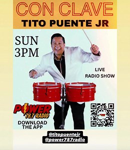 Sunday,Today at 3pm EST, tune In to my end of the year holiday 🎄2025 edition of "Con clave with Tito Puente,Jr." Exclusively at www.power787radio.com turn it up and get on the dancefloor with some Caliente music ☀️🏖 @power787radio #power787radio #conclavewithtitopuentejr #titopuentejr | Tito Puente Jr.