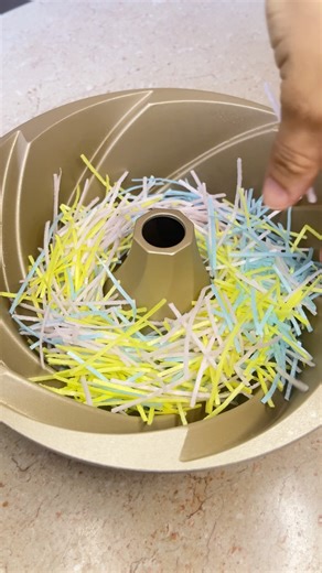 let’s make a spring colourful jelly cake 🩷💚🩵 #jellycake #asmr #sweetrecipe #dessert #colorful