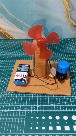 DIY Mini Fan Project | Battery Powered Fan Model | Science Project |#dcmotorfan #shorts #tending