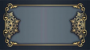 Download Gold frame with ornate design on a dark background for free