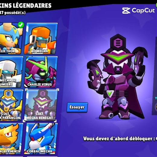 Top 5 best legendary skins on Brawl Star #brawlstars #shorts #gaming