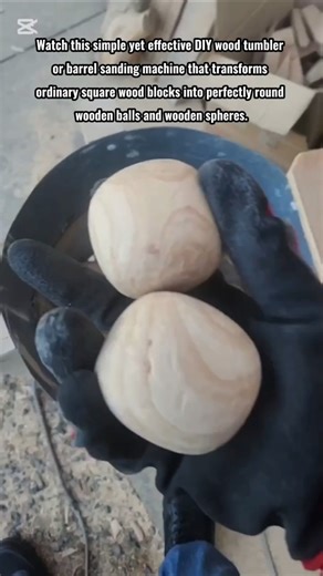 The BEST Way to Make Wooden Spheres! Turning Scrap Wood Cubes into Perfect Balls with a Tumbler #diy