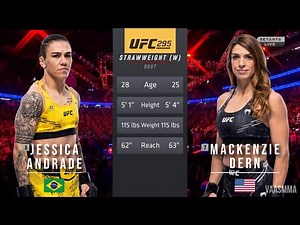 JESSICA ANDRADE VS MACKENZIE DERN FULL FIGHT UFC 295