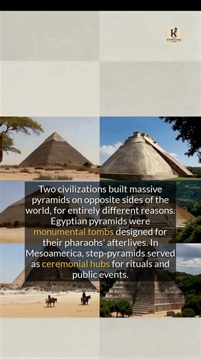 13K views · 154 reactions | Two ancient civilizations built pyramids for entirely different reasons on opposite sides of the world. #ancienthistory #archaeology #historyfacts | Knowledge | Facebook