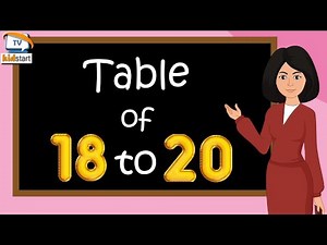 Table of 18 to 20 | multiplication table of 18 to 20 | rhythmic table of Eighteen to Twenty