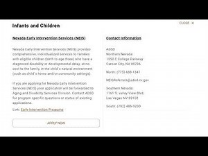 Navigating the Access Nevada Landing page