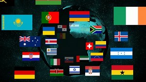Earth, Symbolism, Flags. Free Stock Video